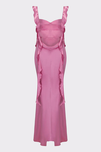 Nana Jacqueline Caroline Dress: Magenta Maxi Dress for Formal Wedding Guest Magenta