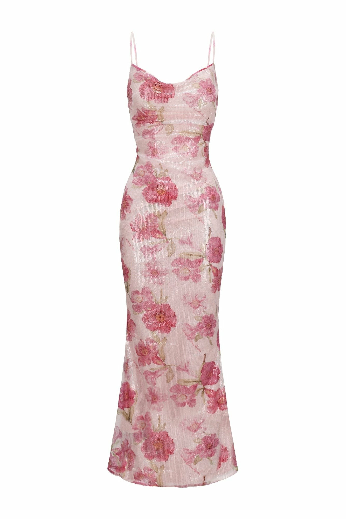 Nana Jacqueline Esmeralda Dress: Pink Maxi Dress for Garden Wedding Guest Pink