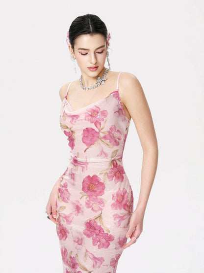 Nana Jacqueline Esmeralda Dress: Pink Maxi Dress for Garden Wedding Guest Pink