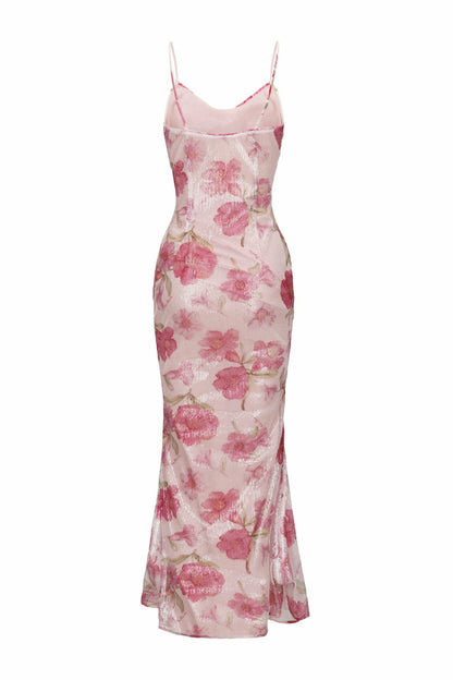 Nana Jacqueline Esmeralda Dress: Pink Maxi Dress for Garden Wedding Guest Pink