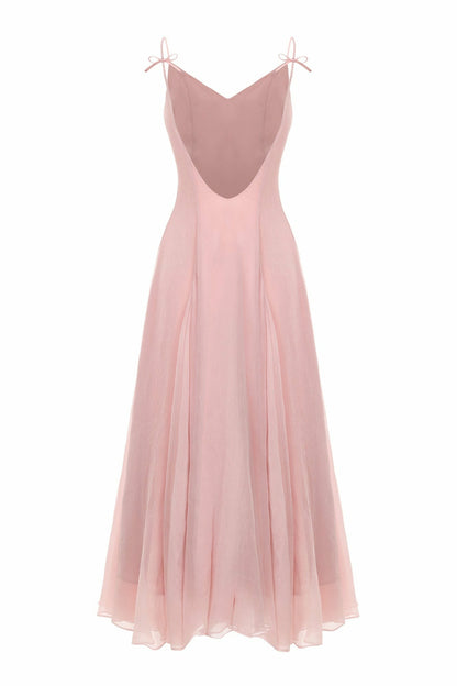 Nana Jacqueline Irena Dress: Pink Maxi Dress for Garden Wedding Guest Pink
