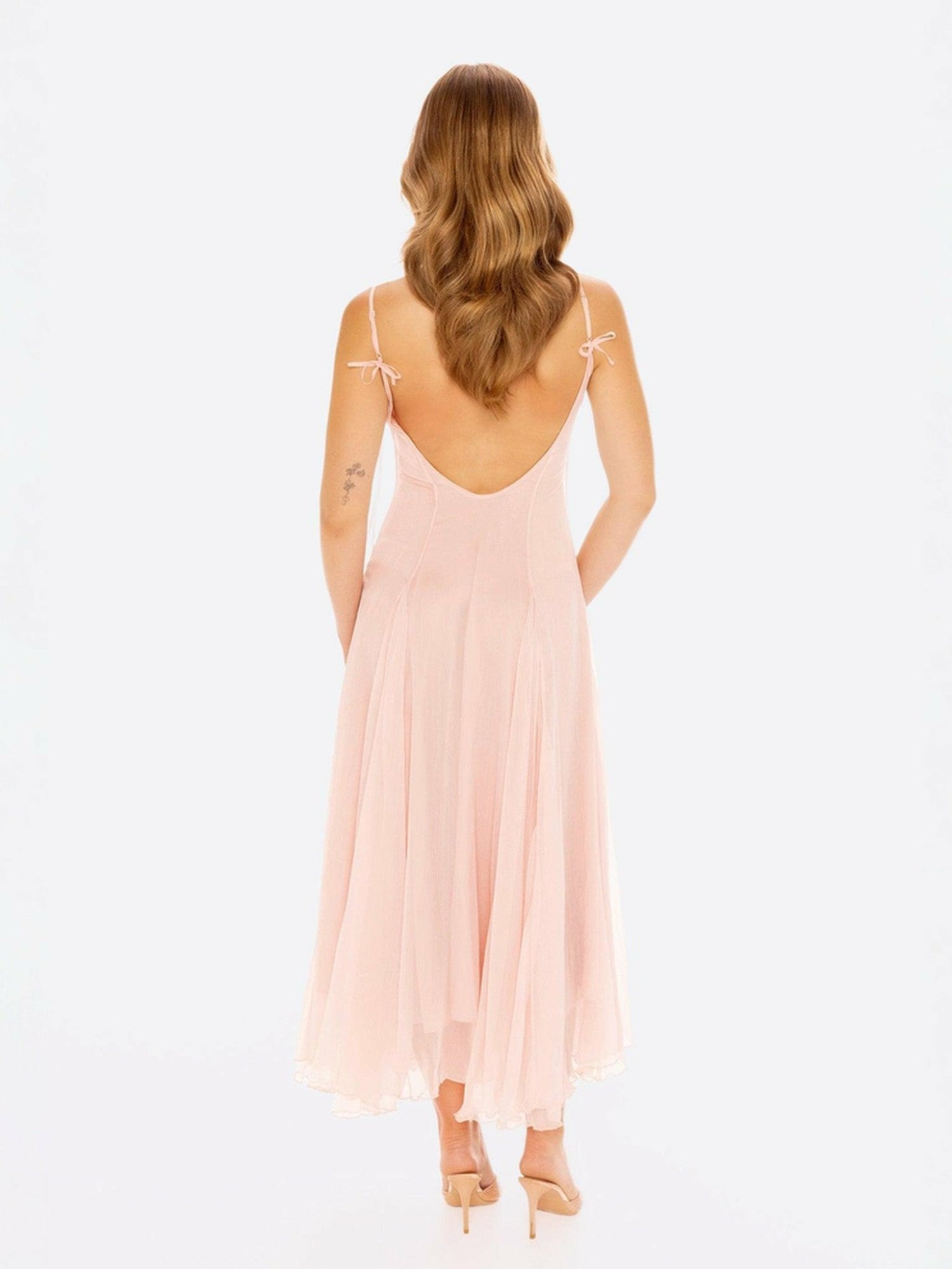 Nana Jacqueline Irena Dress: Pink Maxi Dress for Garden Wedding Guest Pink