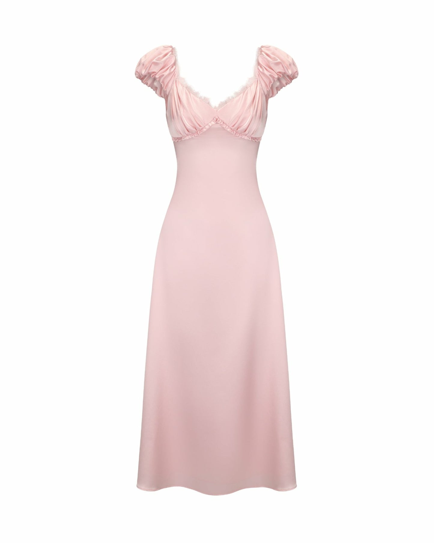 Nana Jacqueline Elara Dress: Pink Midi Dress for Garden Wedding Guest Pink