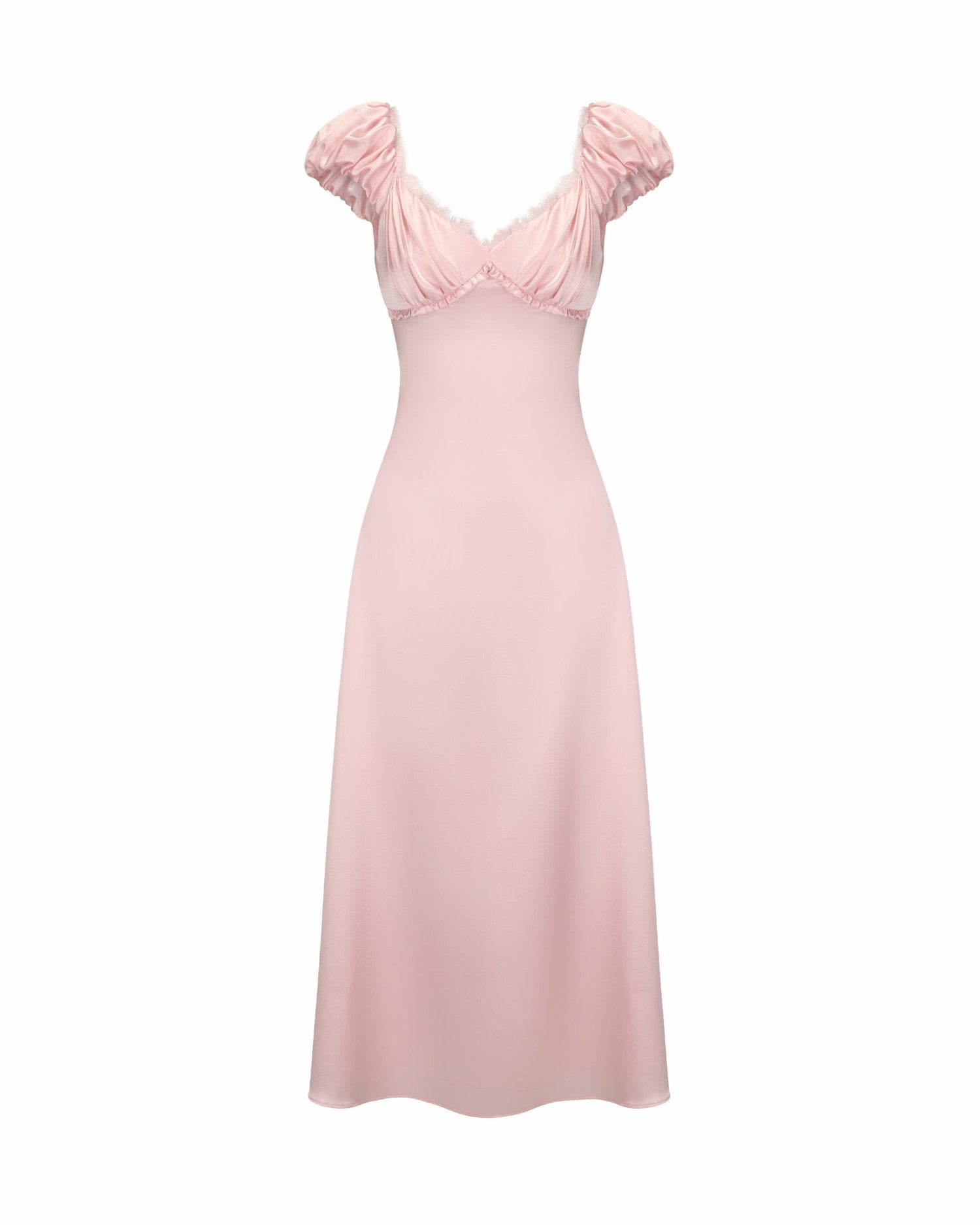 Nana Jacqueline Elara Dress: Pink Midi Dress for Garden Wedding Guest Pink