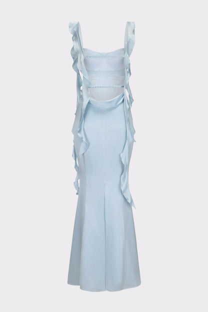Nana Jacqueline Caroline Dress: Blue Maxi Dress for Destination Wedding Blue