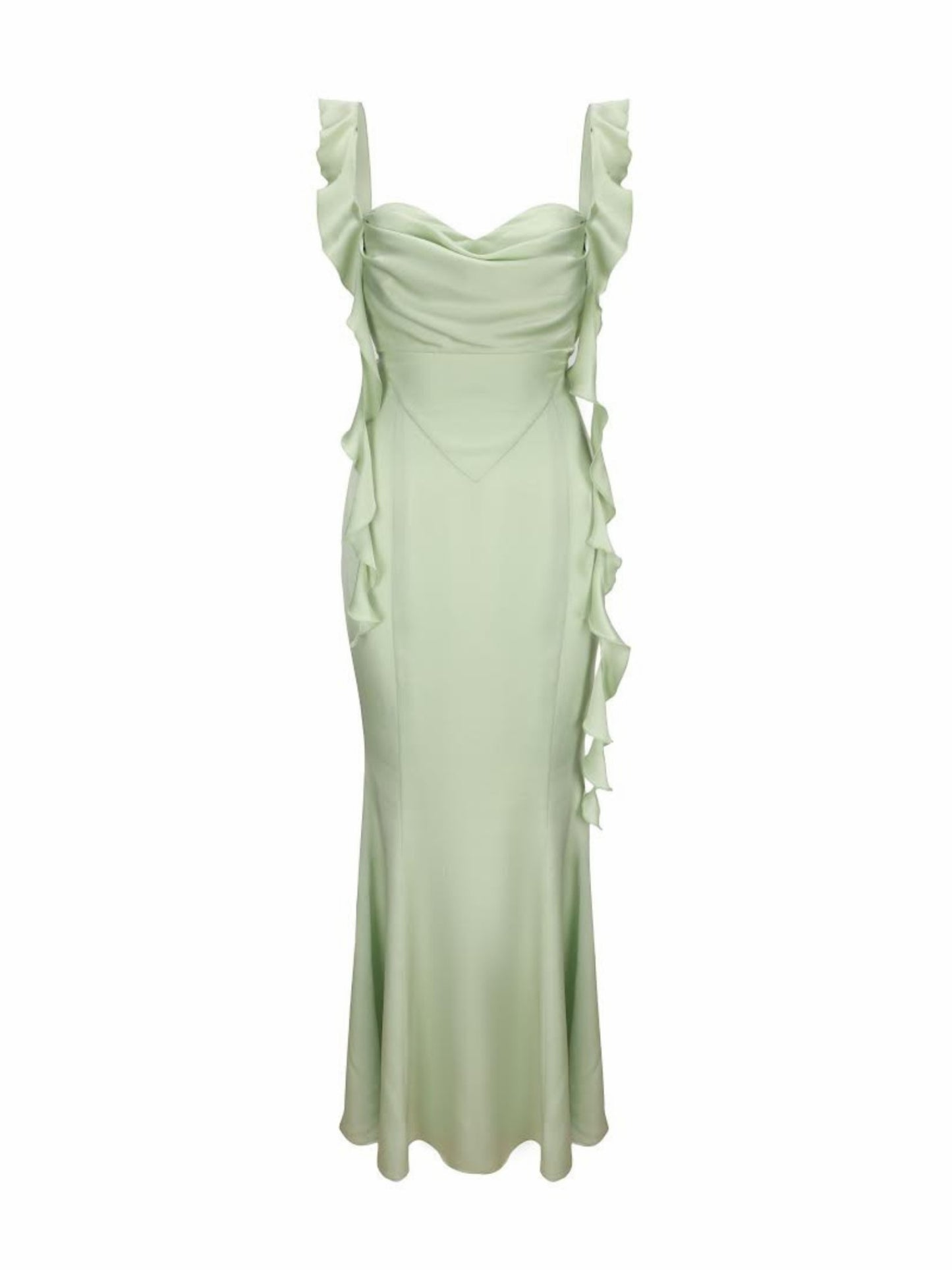 Nana Jacqueline Caroline Dress: Green Maxi Dress for Destination Wedding Green