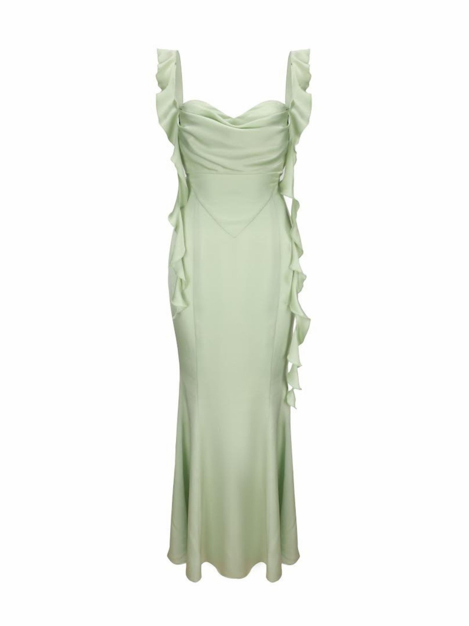 Nana Jacqueline Caroline Dress: Green Maxi Dress for Destination Wedding Green