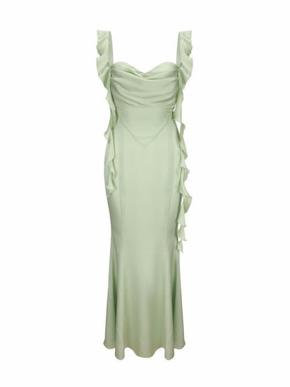 Nana Jacqueline Caroline Dress: Green Maxi Dress for Destination Wedding Green