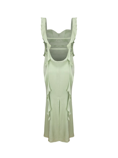 Nana Jacqueline Caroline Dress: Green Maxi Dress for Destination Wedding Green