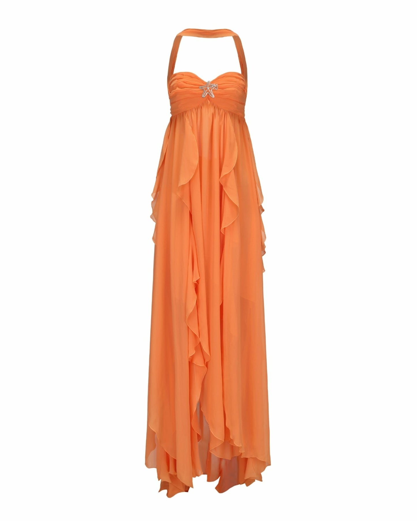 Nana Jacqueline Mariah Dress: Orange Maxi Dress for Destination Wedding Orange