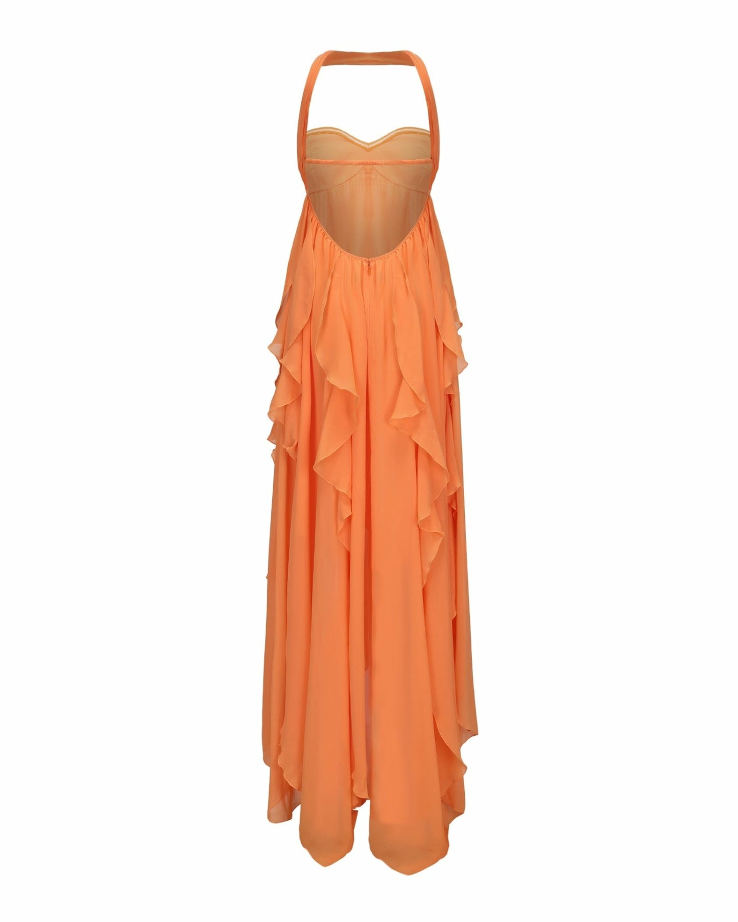 Nana Jacqueline Mariah Dress: Orange Maxi Dress for Destination Wedding Orange