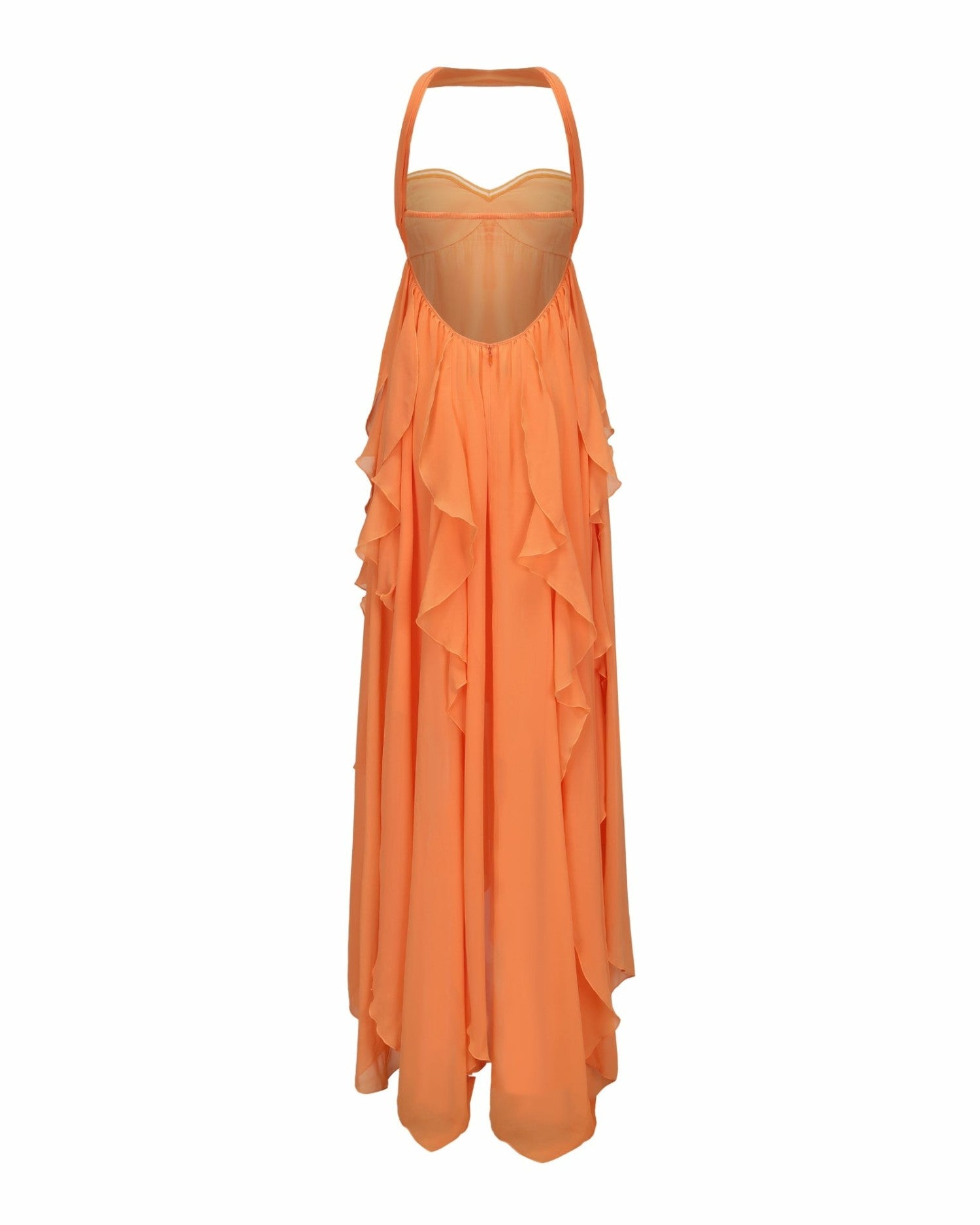 Nana Jacqueline Mariah Dress: Orange Maxi Dress for Destination Wedding Orange