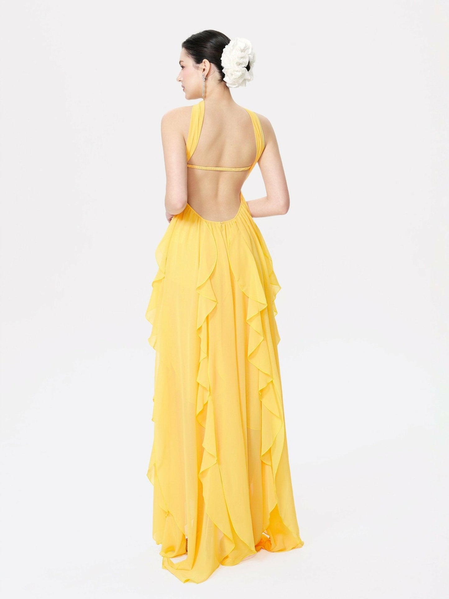 Nana Jacqueline Mariah Dress: Yellow Maxi Dress for Destination Wedding Yellow