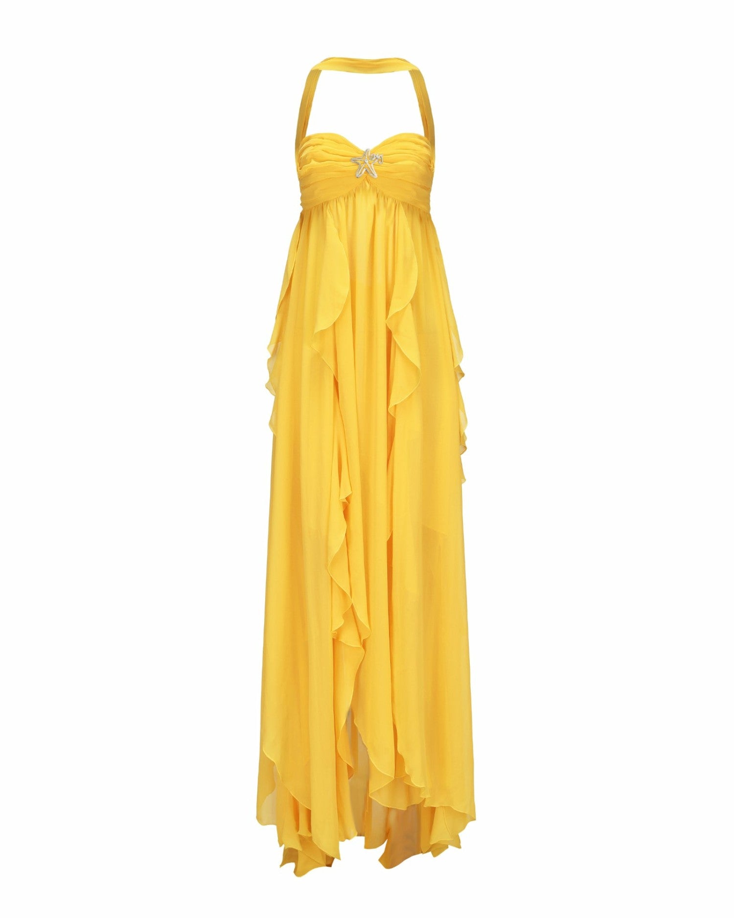 Nana Jacqueline Mariah Dress: Yellow Maxi Dress for Destination Wedding Yellow