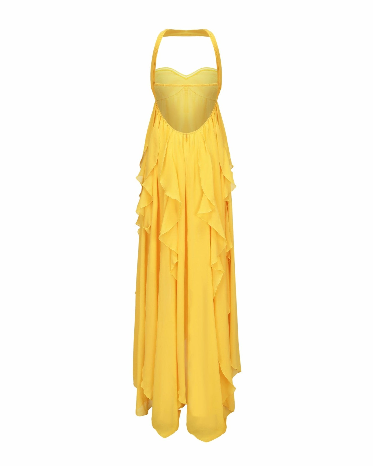 Nana Jacqueline Mariah Dress: Yellow Maxi Dress for Destination Wedding Yellow