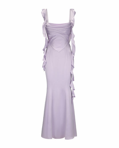 Nana Jacqueline Caroline Dress: Purple Maxi Dress for Formal Wedding Guest Purple