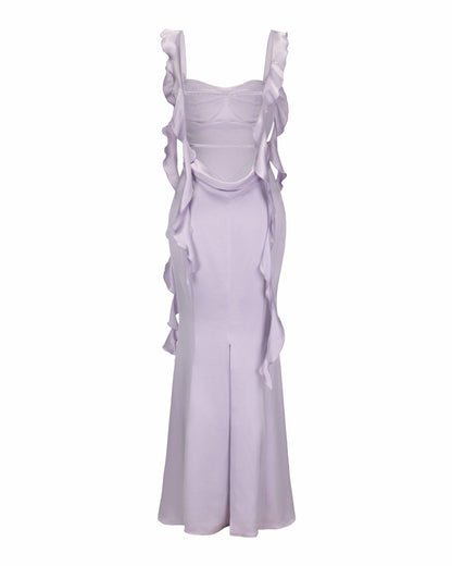 Nana Jacqueline Caroline Dress: Purple Maxi Dress for Formal Wedding Guest Purple