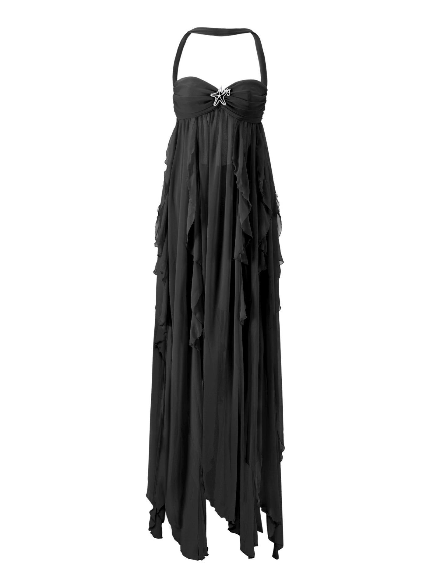 Nana Jacqueline Mariah Dress: Black Maxi Dress for Formal Wedding Guest Black