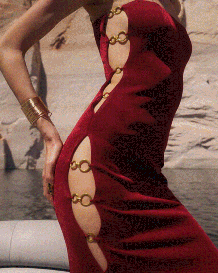 Nana Jacqueline Adeline Dress: Red Maxi Dress for Date Night Red