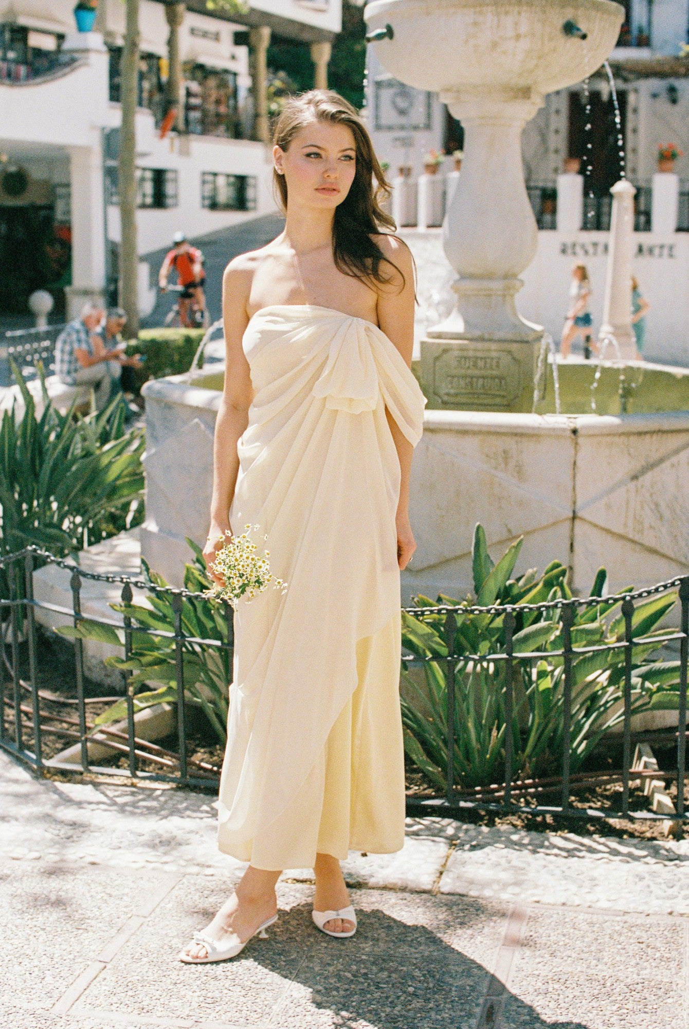 Nana Jacqueline Lindsey Dress: Yellow Maxi Dress for Garden Wedding Guest Yellow