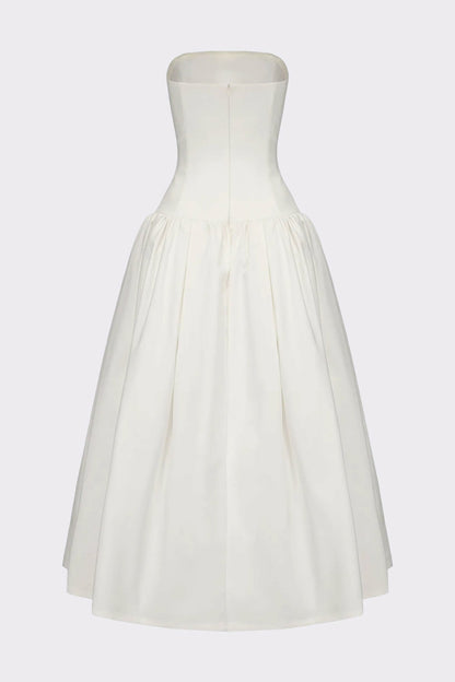 Nana Jacqueline Brittany Dress: White Maxi Dress for Bridal Shower White