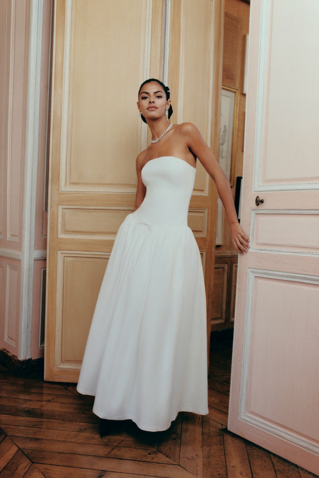 Nana Jacqueline Brittany Dress: White Maxi Dress for Bridal Shower White
