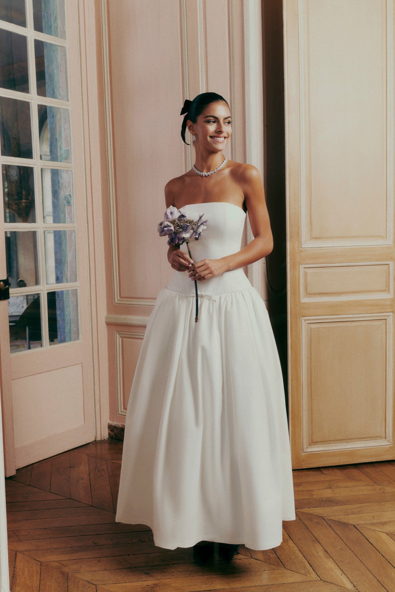 Nana Jacqueline Brittany Dress: White Maxi Dress for Bridal Shower White