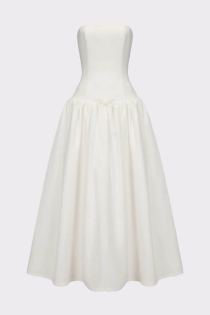 Nana Jacqueline Brittany Dress: White Maxi Dress for Bridal Shower White