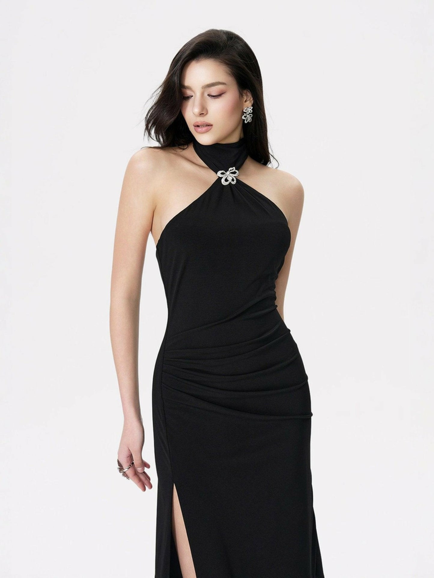 Nana Jacqueline Eliana Dress: Black Maxi Dress for Cocktail Party Black