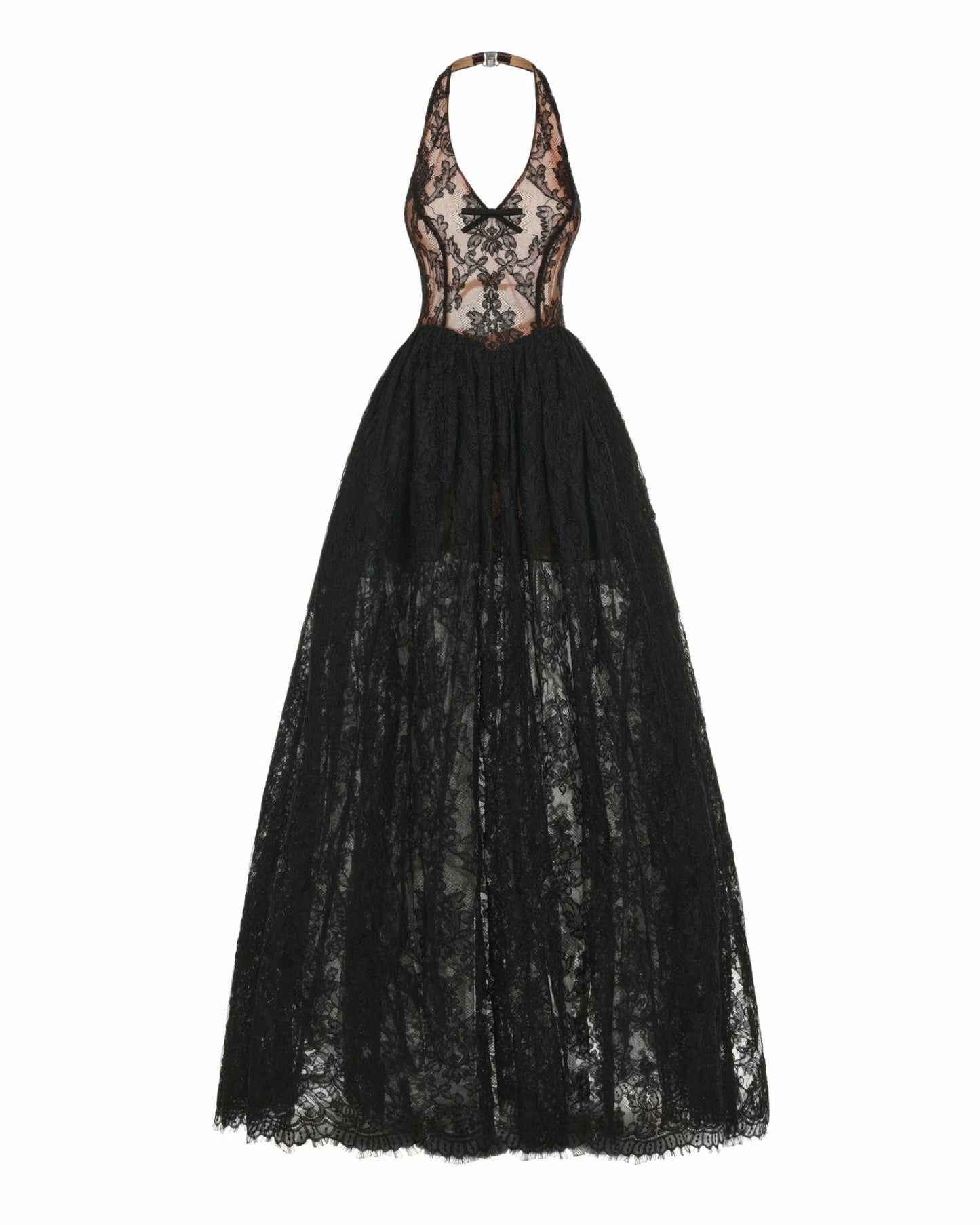 Nana Jacqueline Mirelle Lace Maxi Dress: Black Maxi Dress for Formal Wedding Guest Black