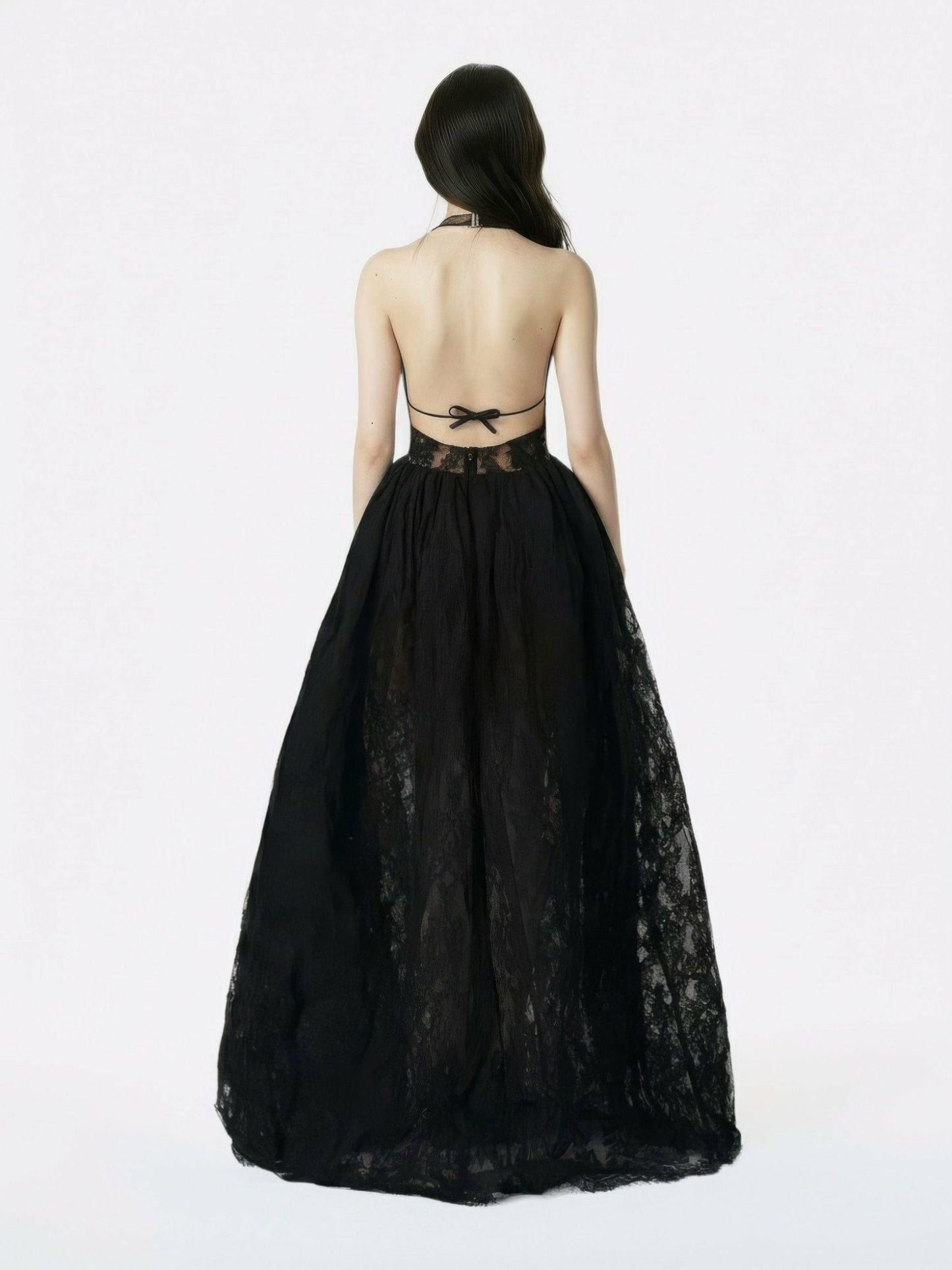 Nana Jacqueline Mirelle Lace Maxi Dress: Black Maxi Dress for Formal Wedding Guest Black