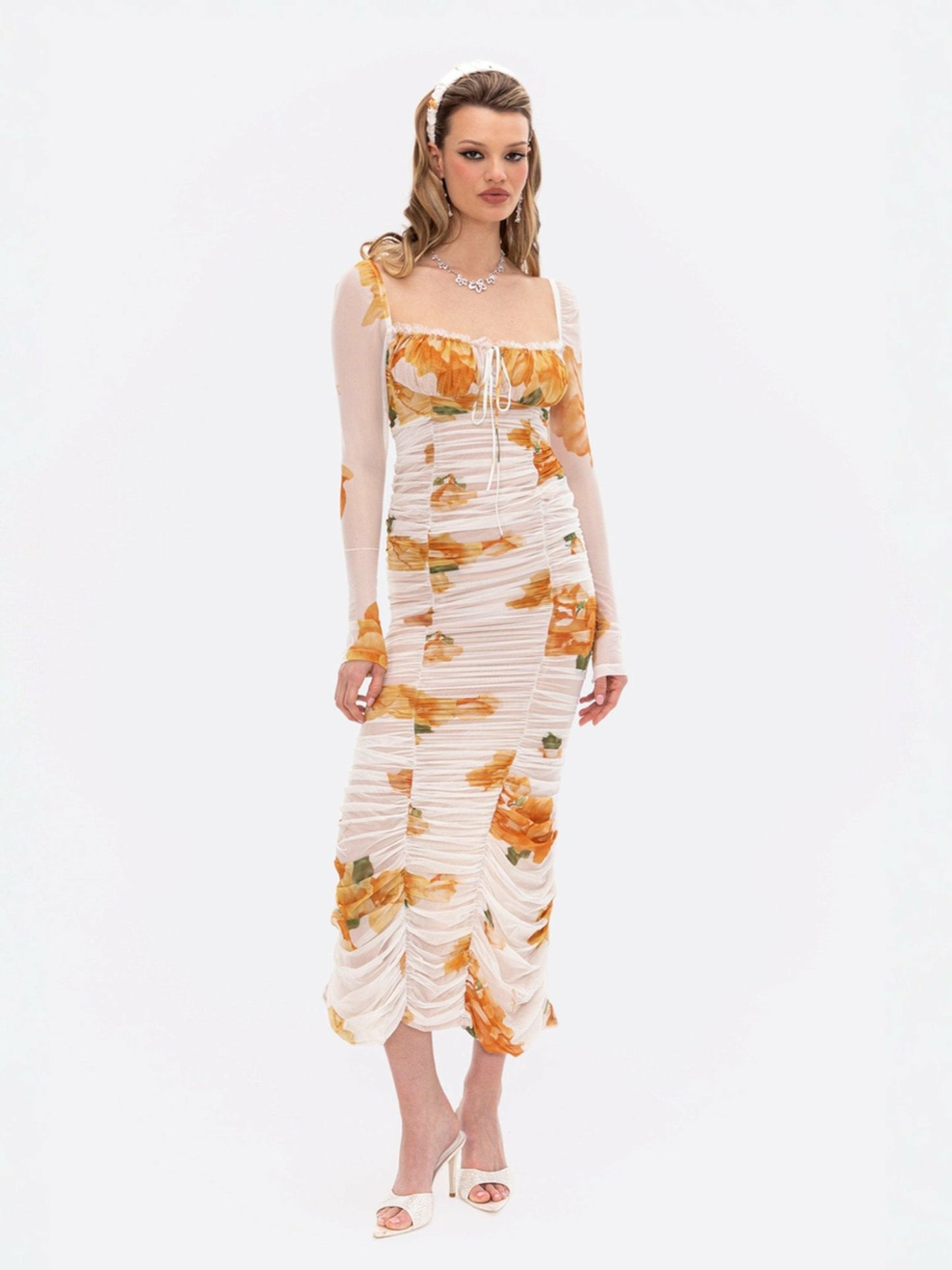 Nana Jacqueline Florentina Dress: Floral Midi Dress for Garden Party Floral