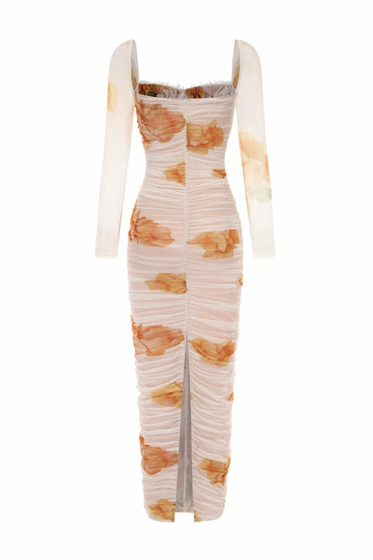 Nana Jacqueline Florentina Dress: Floral Midi Dress for Garden Party Floral