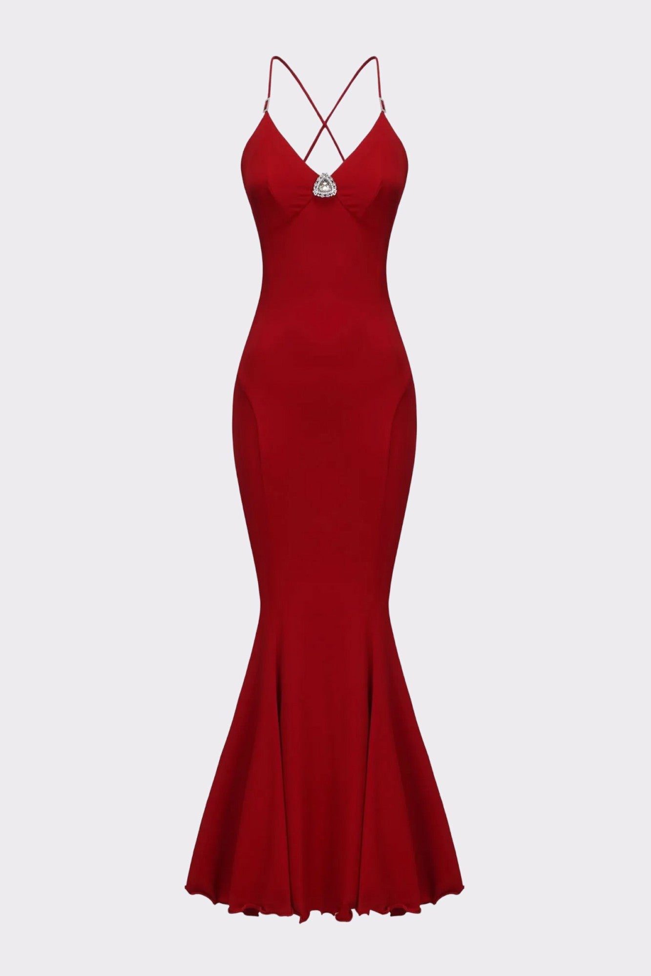 Nana Jacqueline Seraphina Dress: Red Maxi Dress for Formal Wedding Guest Red