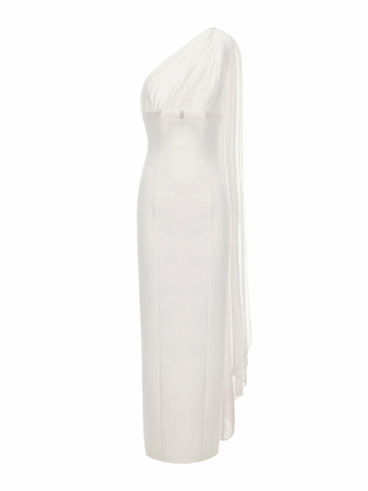 Nana Jacqueline Camella Dress: White Midi Dress for Rehearsal Dinner White