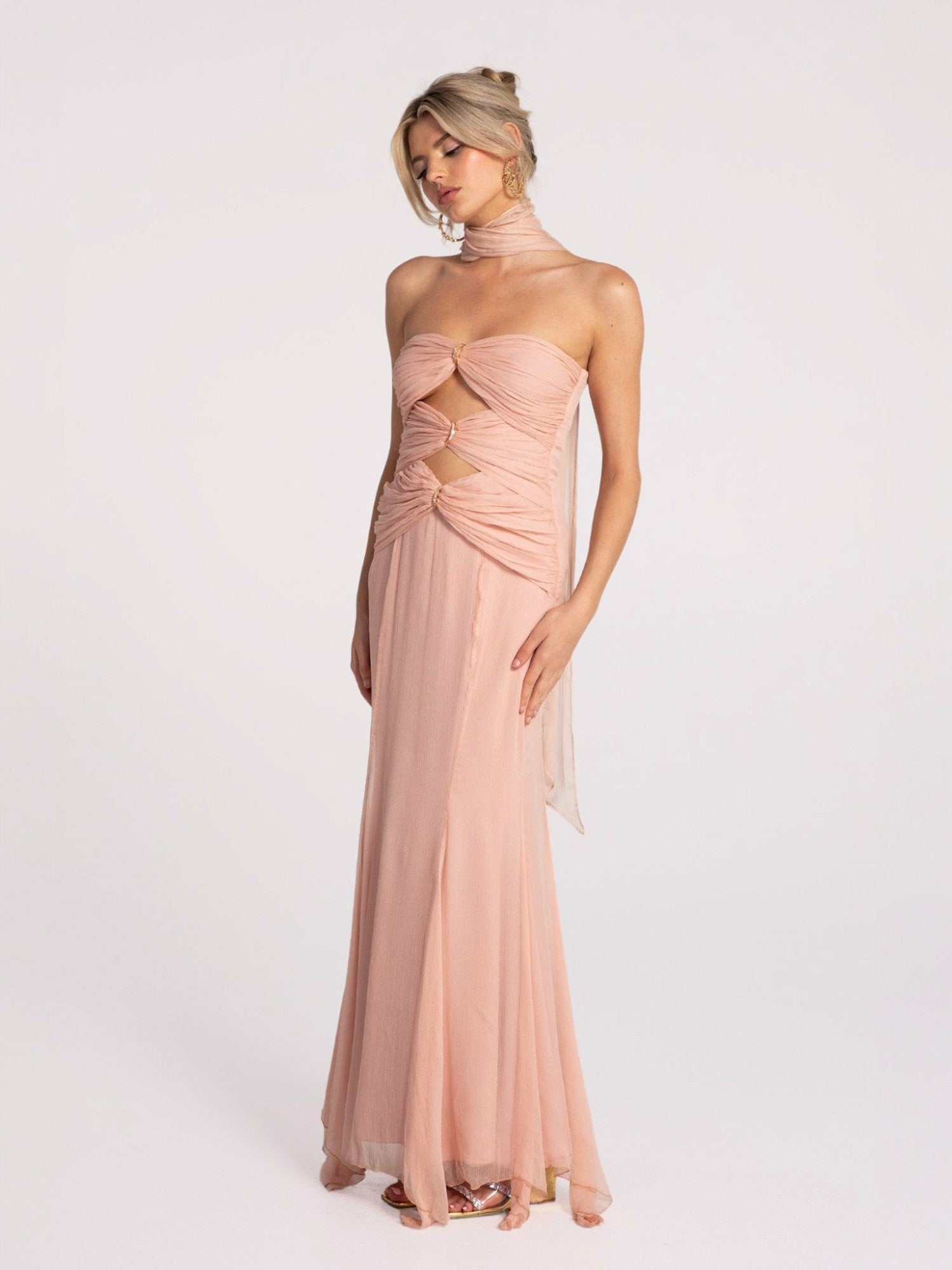 Nana Jacqueline Cassandra Dress: Pink Maxi Dress for Formal Wedding Guest Pink