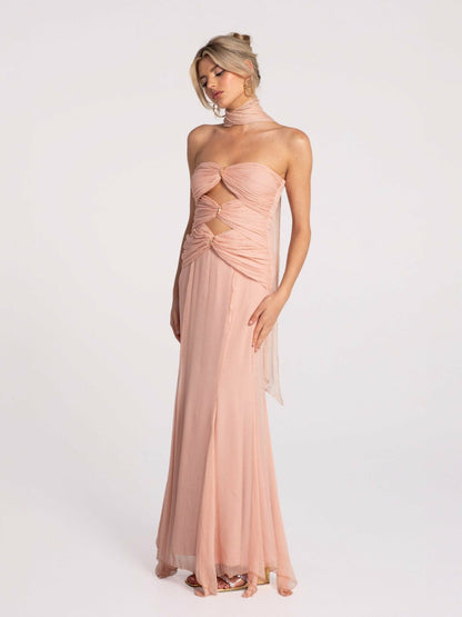 Nana Jacqueline Cassandra Dress: Pink Maxi Dress for Formal Wedding Guest Pink