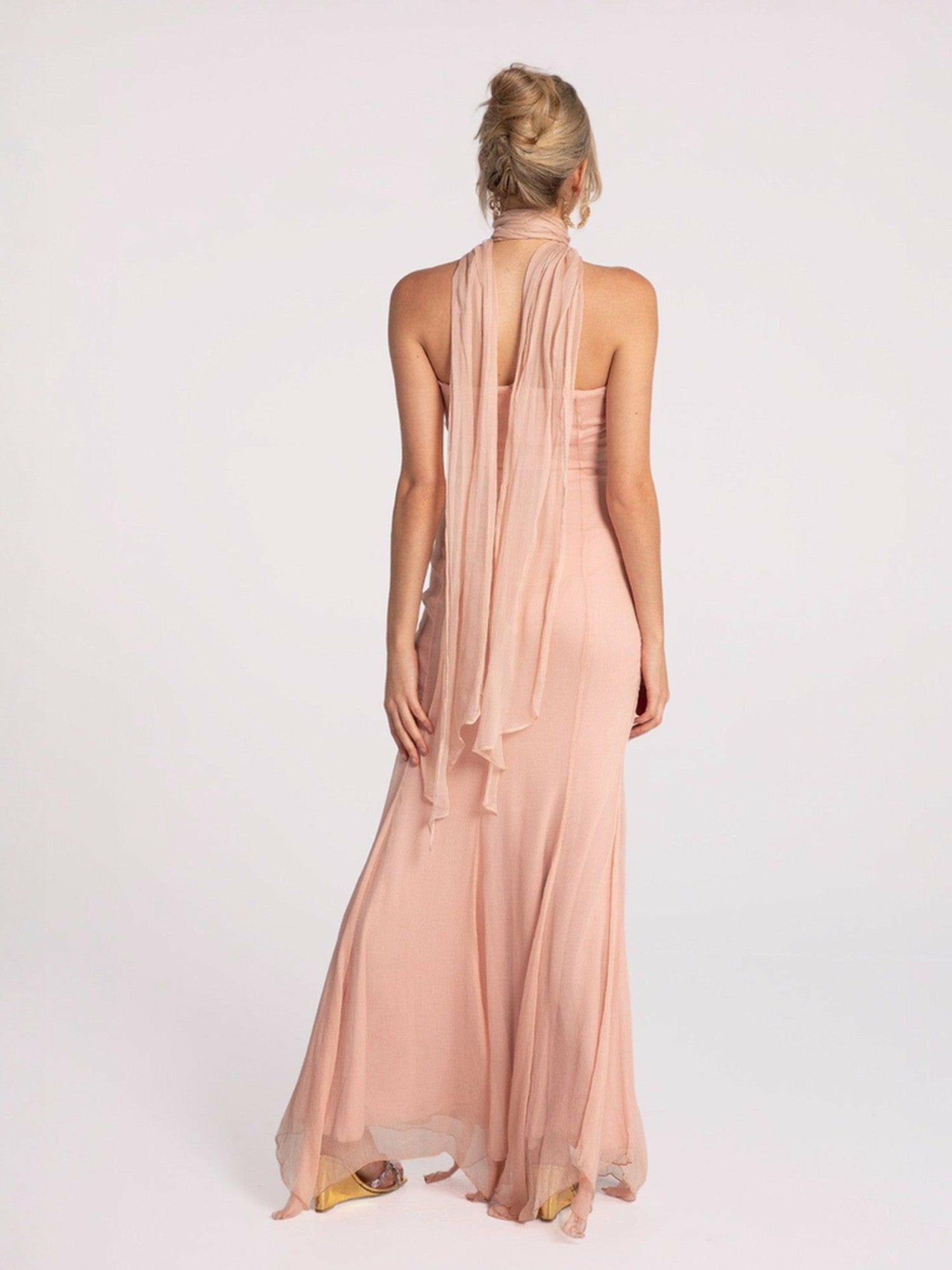 Nana Jacqueline Cassandra Dress: Pink Maxi Dress for Formal Wedding Guest Pink