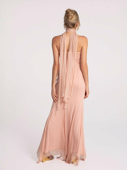 Nana Jacqueline Cassandra Dress: Pink Maxi Dress for Formal Wedding Guest Pink