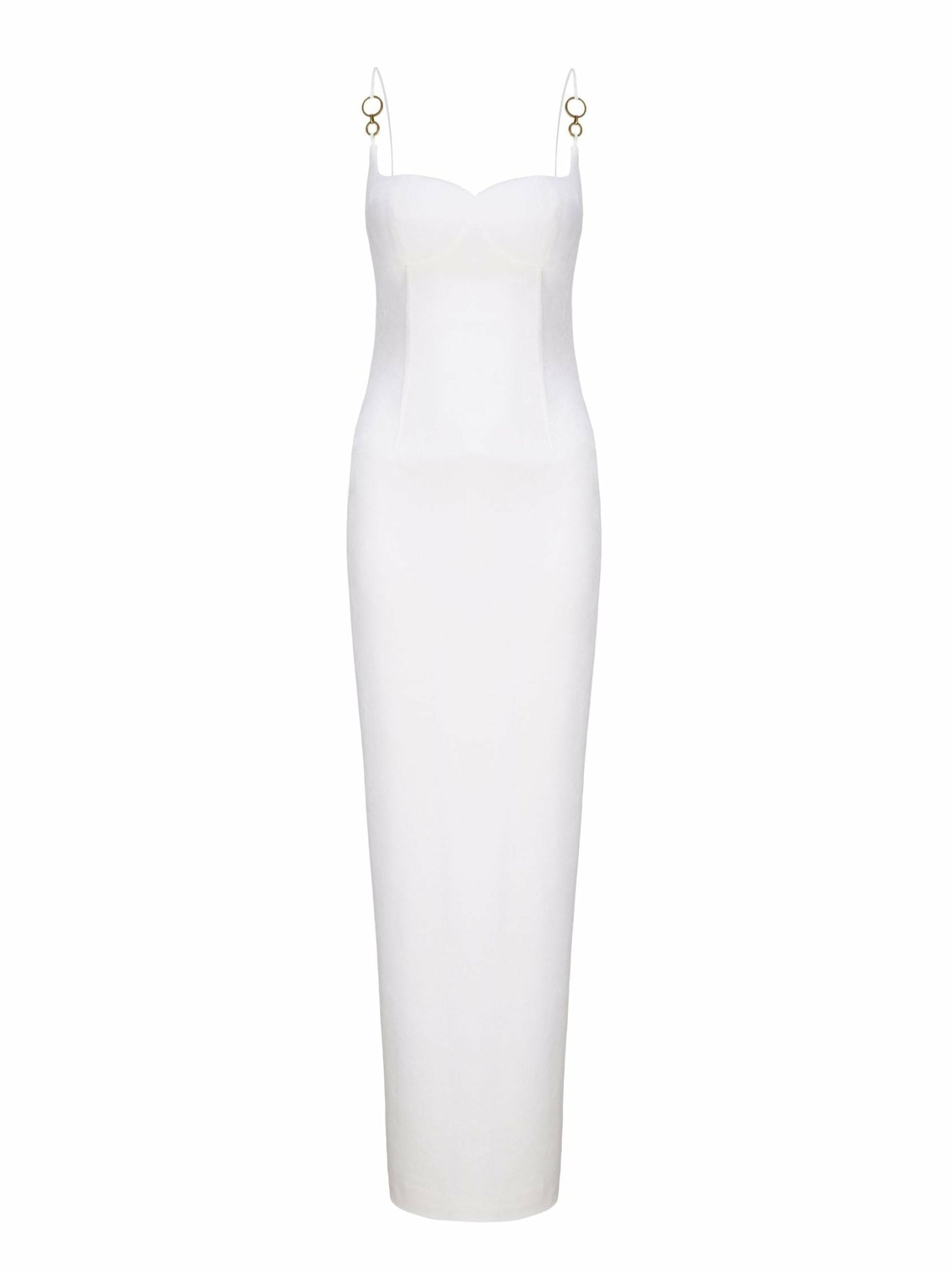 Nana Jacqueline Cynthia Dress: White Maxi Dress for Rehearsal Dinner White