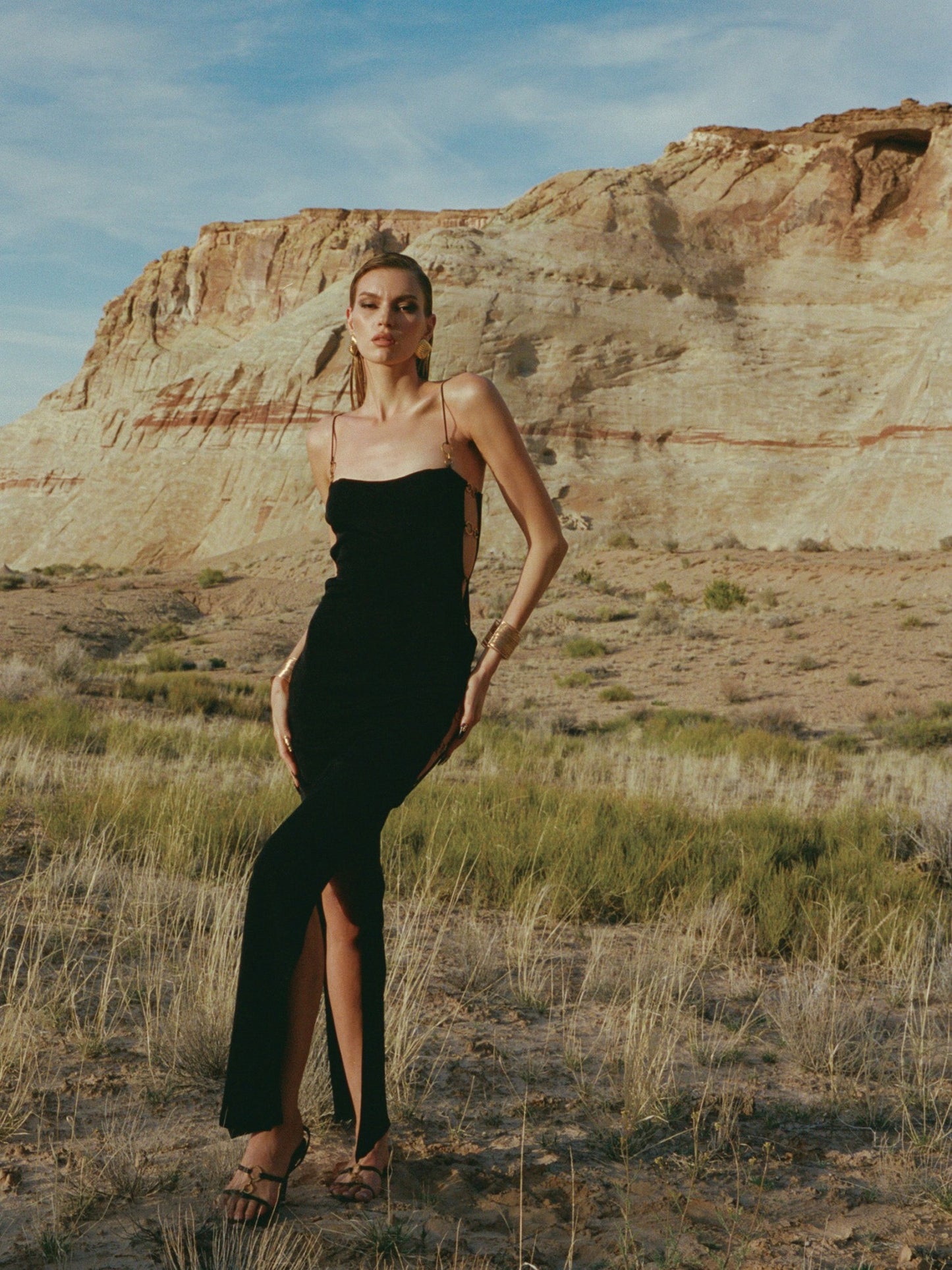Nana Jacqueline Adeline Dress: Black Maxi Dress for Cocktail Party Black