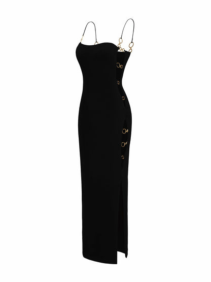 Nana Jacqueline Adeline Dress: Black Maxi Dress for Cocktail Party Black