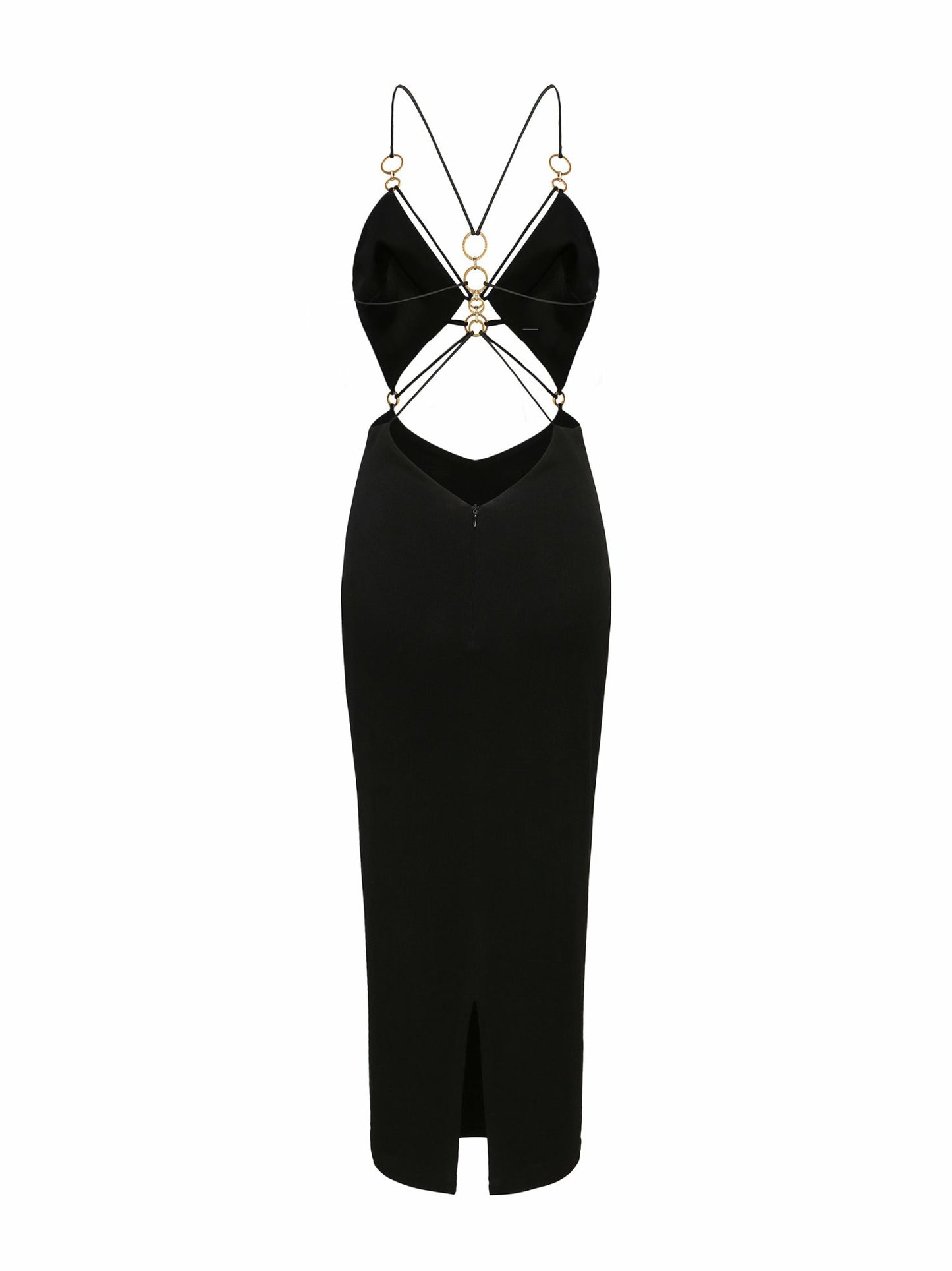 Nana Jacqueline Chiara Dress: Black Maxi Dress for Cocktail Party Black