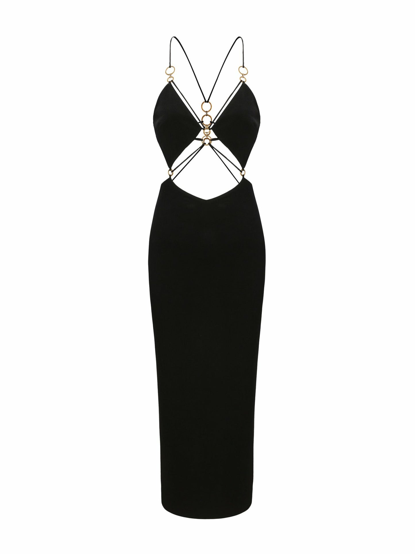 Nana Jacqueline Chiara Dress: Black Maxi Dress for Cocktail Party Black