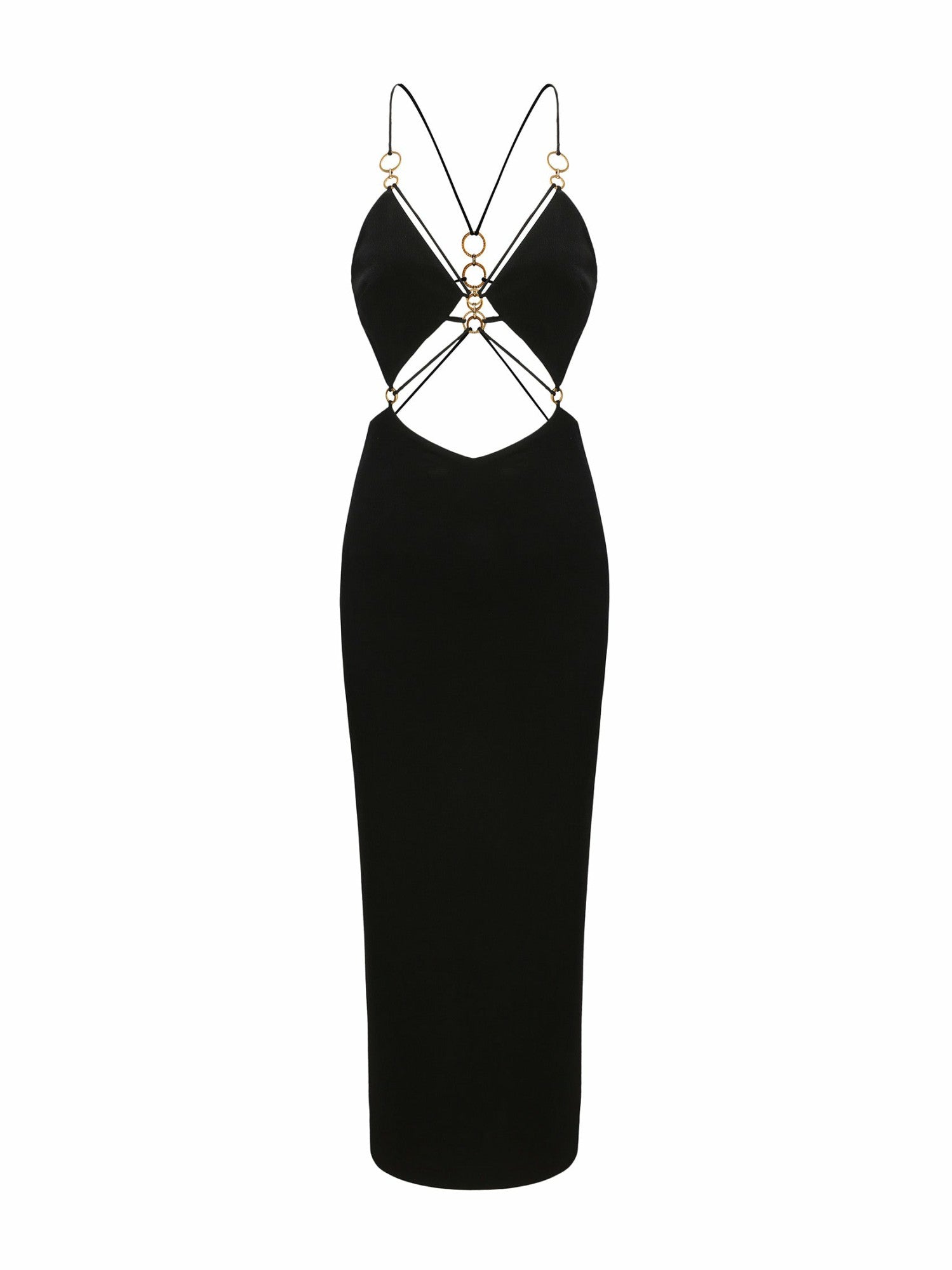 Nana Jacqueline Chiara Dress: Black Maxi Dress for Cocktail Party Black