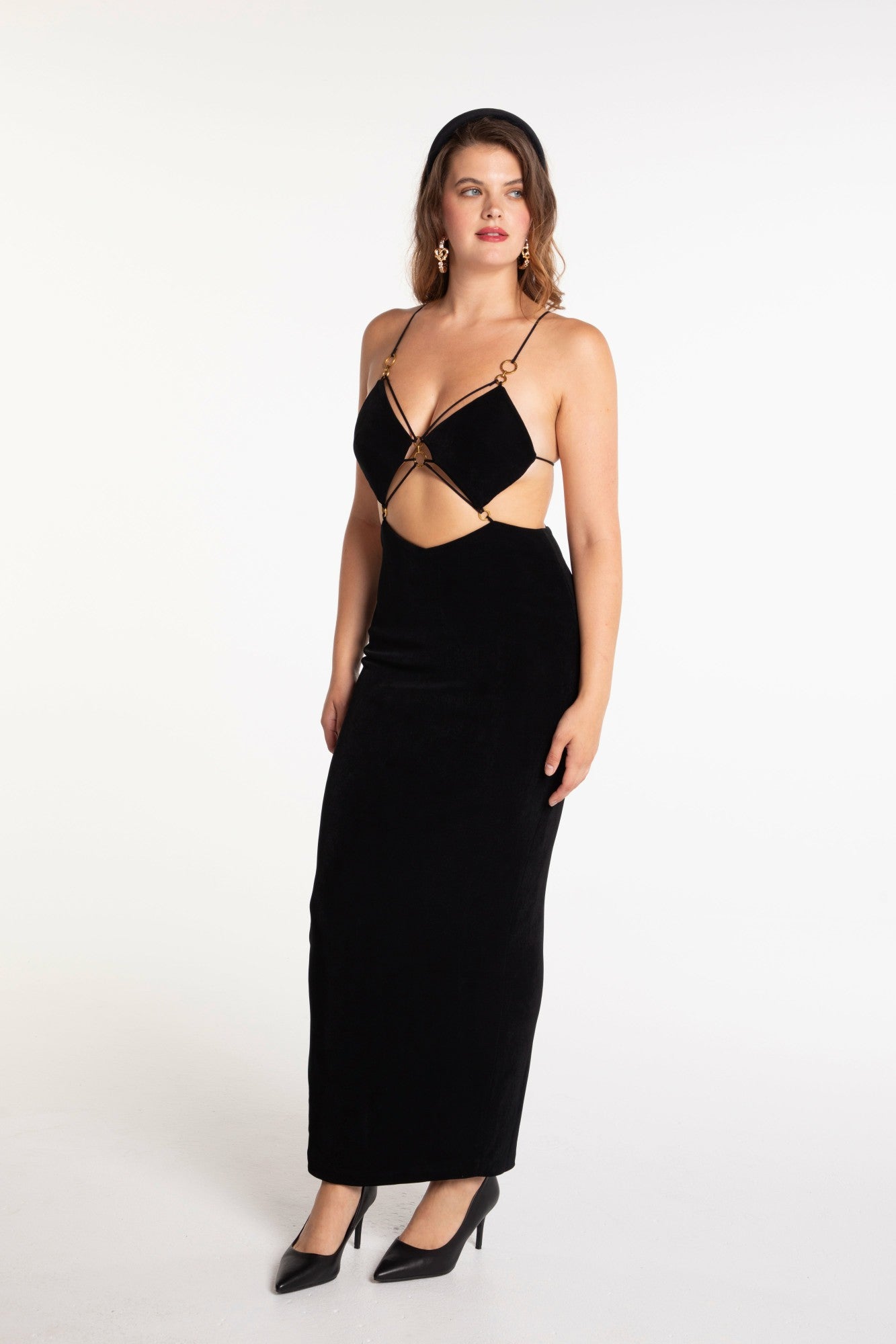 Nana Jacqueline Chiara Dress: Black Maxi Dress for Cocktail Party Black