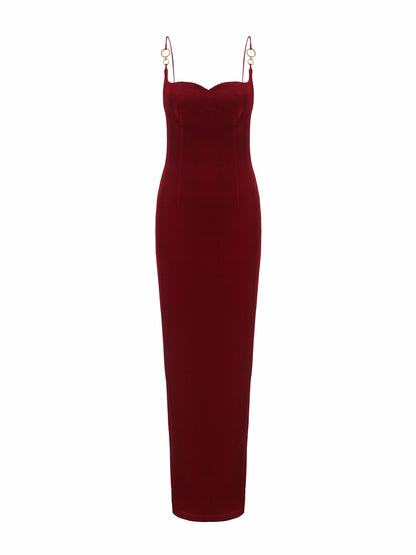 Nana Jacqueline Gigi Dress: Red Maxi Dress for Formal Wedding Guest Red