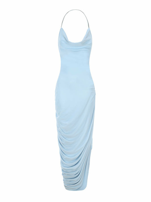 Nana Jacqueline Sorine Dress: Blue Maxi Dress for Formal Wedding Guest Blue