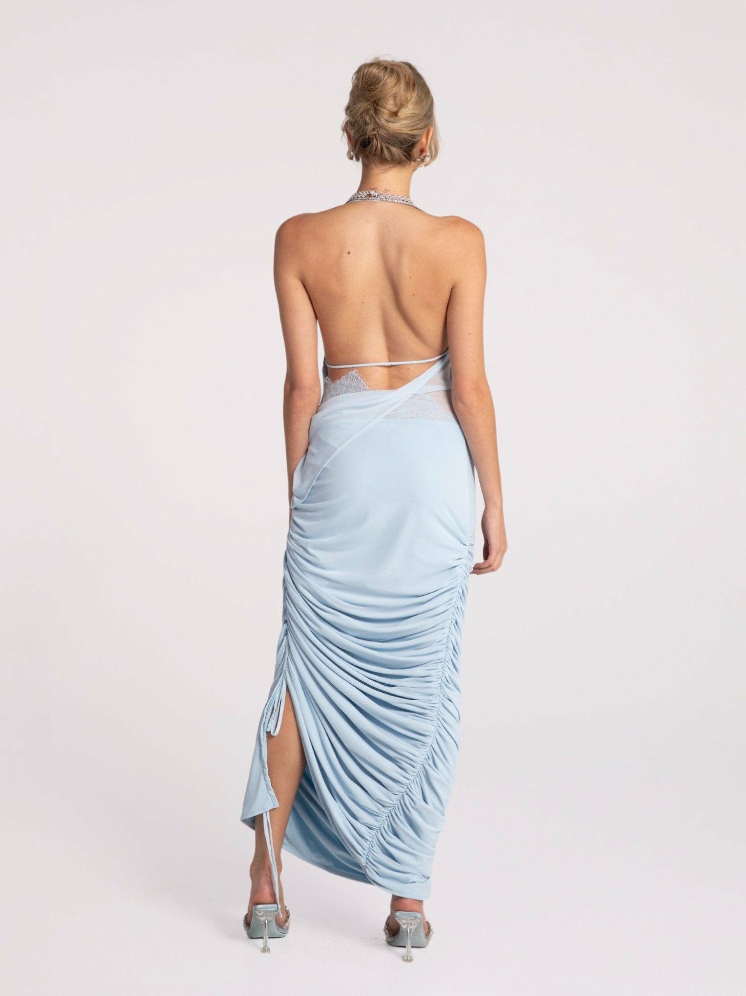 Nana Jacqueline Sorine Dress: Blue Maxi Dress for Formal Wedding Guest Blue