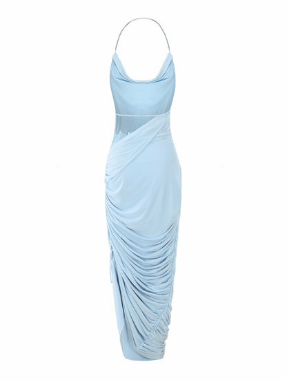 Nana Jacqueline Sorine Dress: Blue Maxi Dress for Formal Wedding Guest Blue
